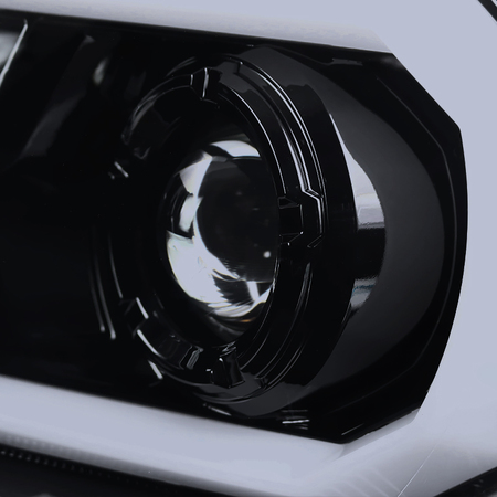 Spec-D Tuning 12-15 Toyota Tacoma Projector Headlights- Glossy Black 2LHP-TAC12G-TM